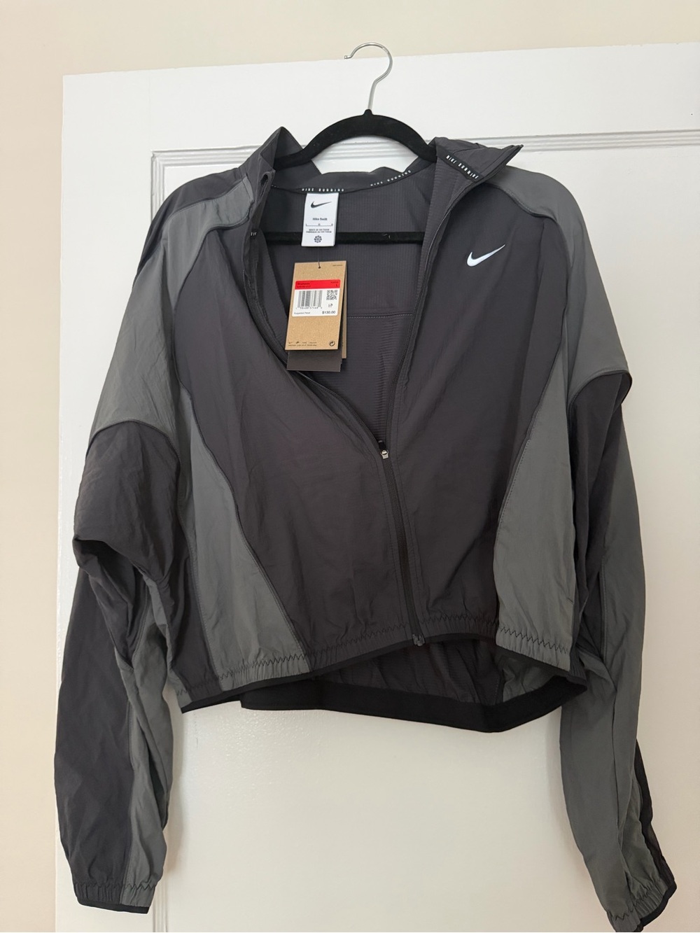 Nike Women's Two-Tone Gray Zip Bomber Jacket